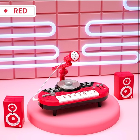 Dj Mixer Piano Toy Kids Boys Girls Red Microphone Musical Learning Toddler SR6 - Picture 3 of 7